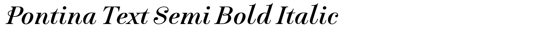 Pontina Text Semi Bold Italic image